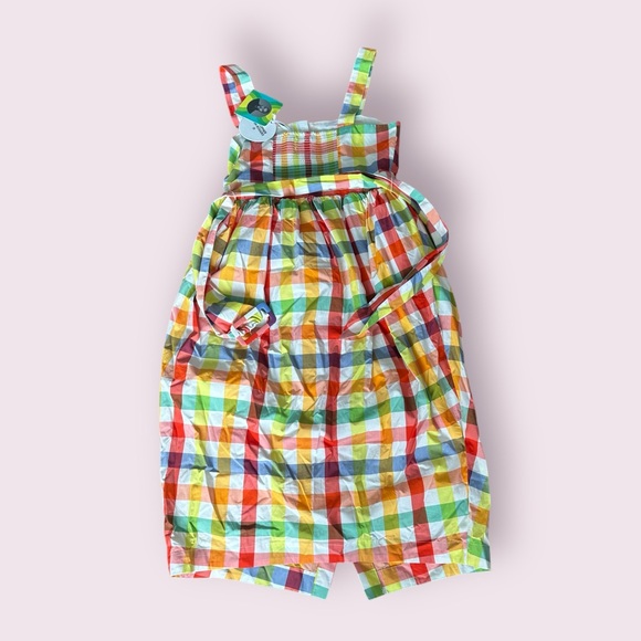 NWT Christopher John Rogers Target Bright Plaid Wide Strap Tie Waist Dress Sz 10 - Picture 2 of 14